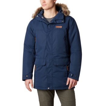 Columbia South Canyon Long Down Parka Tall, Chamarras Azul Marino Para Hombre | 950827-AFH